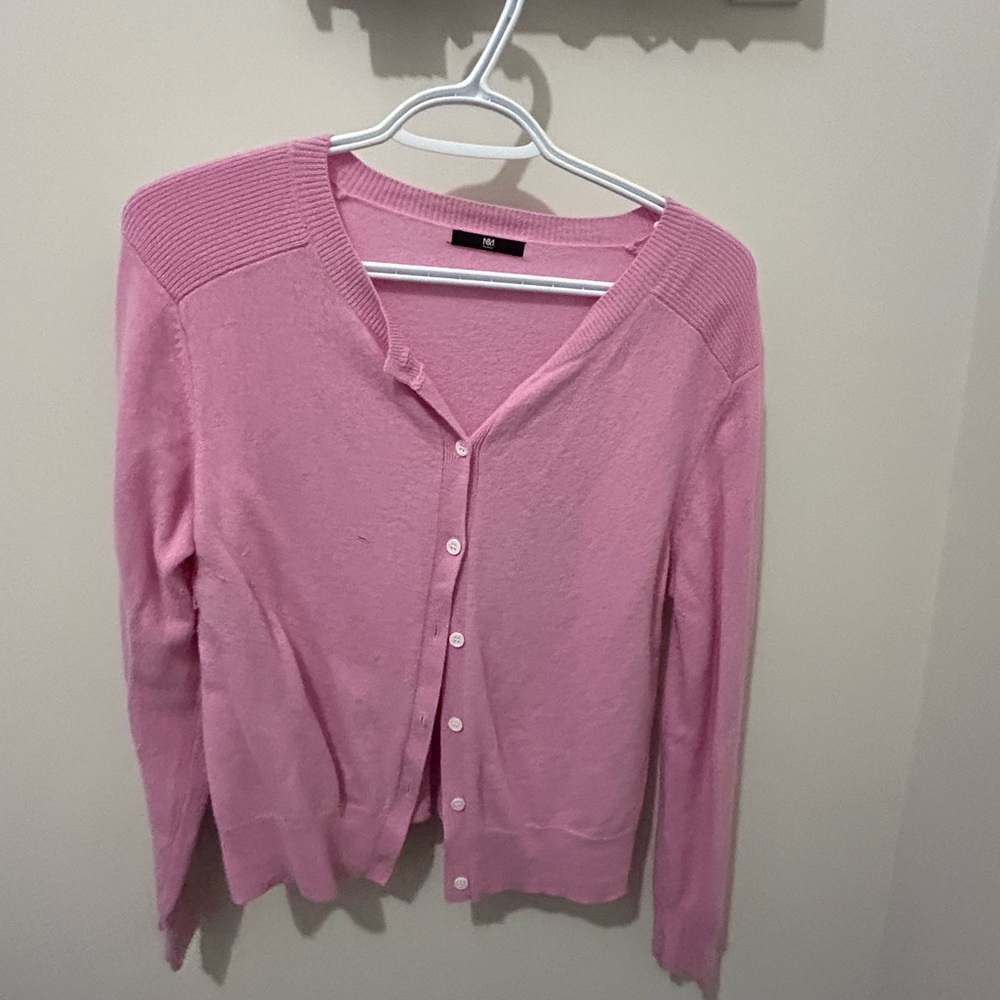 Pink cashmere Women's cardigan
